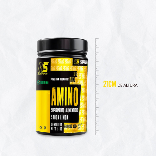 Aminoácidos En Polvo Hiper Sport 1 Kg 100 Servis Sabores Hs