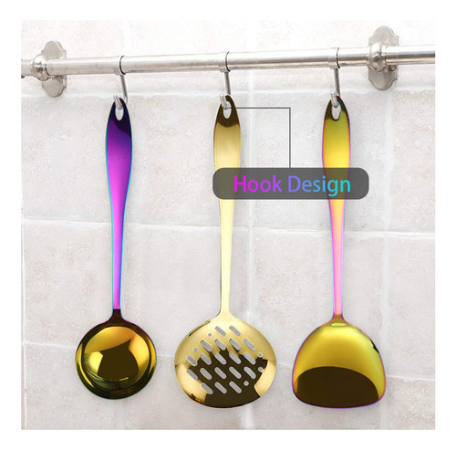 Juego De Utensilios De Cocina Acero Inoxidable 8 Piezas Negr