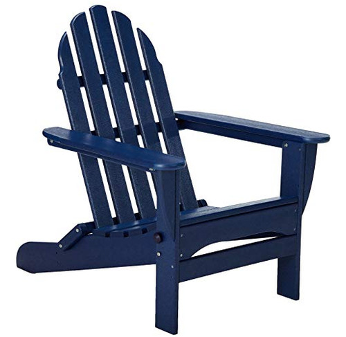 Polywood Ad5030nv Clásico Doblando Silla Adirondack, Marina