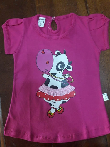 Remera Con Aplique Estampada Nena Bebe - Princesa