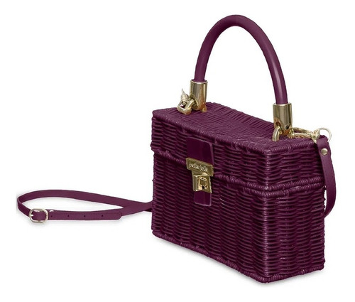 Imagem 2 de 4 de Bolsa Petite Jolie Bau Modelo Capri Lançamento Palha