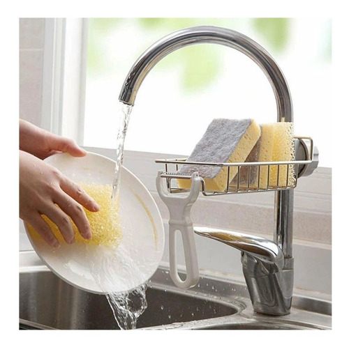 Imagen 4 de 8 de Organizador Cocina Soporte Esponja Multiuso