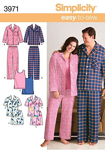 Ladie Men39; S Facil Patron Costura Para Pijama 3971