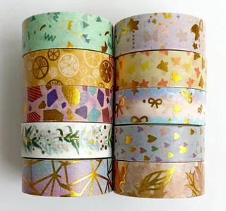 Cinta Decorativa Adhesiva 5metros | Washi Tape X10