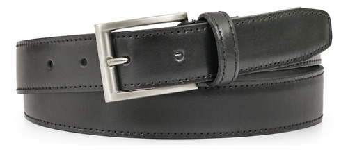 Cinturon Vestir Hombre Cuero Marron Oscuro Fino - Acc08225 Color Negro Talle 105