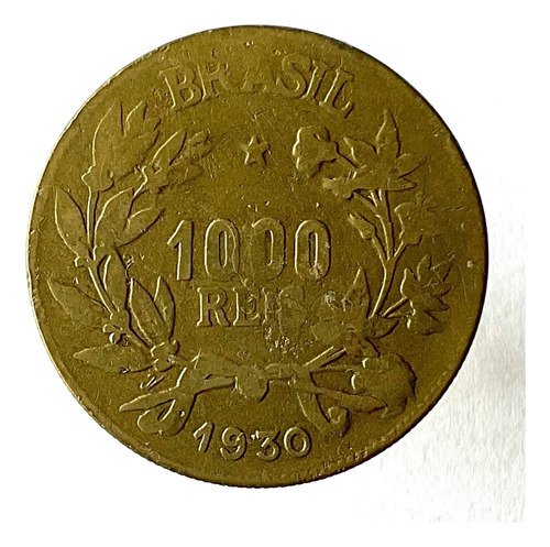 1000 Reis - 1930 - Escassa Original 45.000 Moedas (133) (Usado)