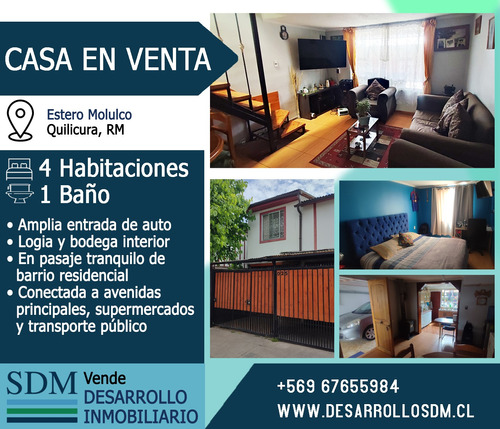 Casa En Venta En Quilicura A 1 Km De  Metro Plaza Quilicura