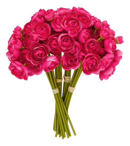 Peonías Flores Artificiales De Seda,24 Ramos De Peonías