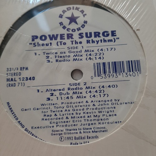 Vinilo Power Surge Shout To The Rhythm Car Libros Del Mundo