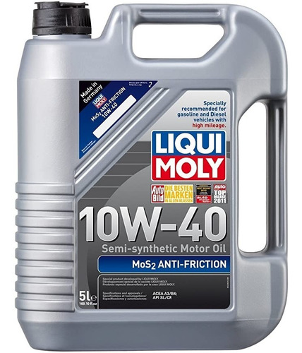 Aceite Semi Sintético 10w40 Liqui Moly Garrafa 5lts