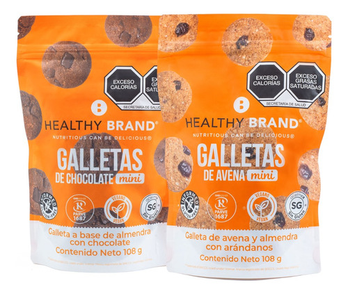 Duo Galletas Veganas Mini | Healthy Brand | 108g C/u