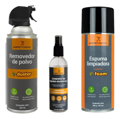 Kit Limpieza 3 Pz Limpiador Isopropilico Espuma Aire Comprim