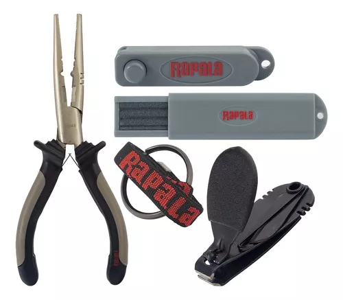 Kit Rapala Alicate / Afiador / Cortador / Cordão Rtc-6pchs