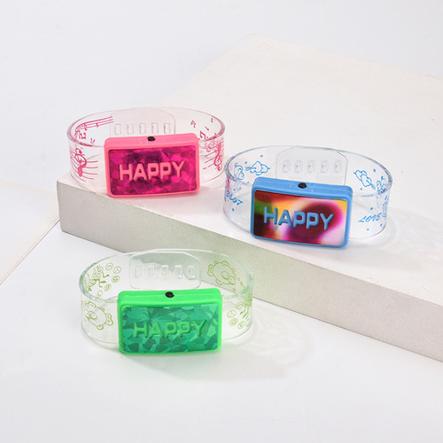 Pack De 3 Pulseras Luminosas De Neón Para Fiestas Y Eventos Blanco