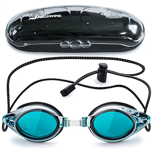 Proswims Anti-fog Racing Gaggles Azules Lentes Con T7kvt