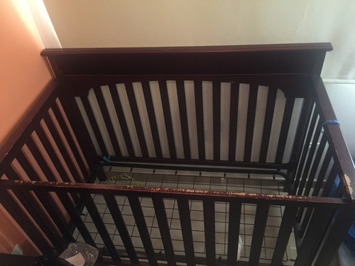 Cama Cuna Graco Madera Wengue Original Usada