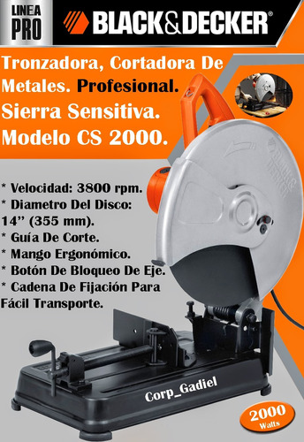 Tronzadora Herramienta Black And Decker Cortadora Metales 