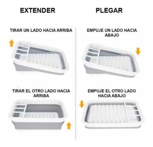 Imagen 2 de 7 de Escurridor De Trastes Plegable, Vajillamultifuncional Nuevo