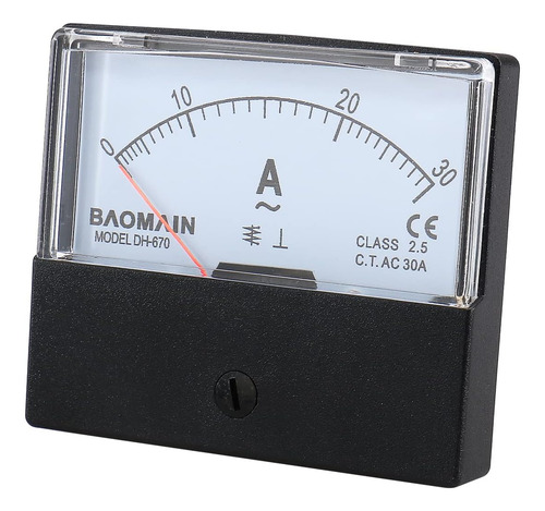 Baomain Amperímetro Dh-670 Ac 0-30a Amperímetro Rectangular