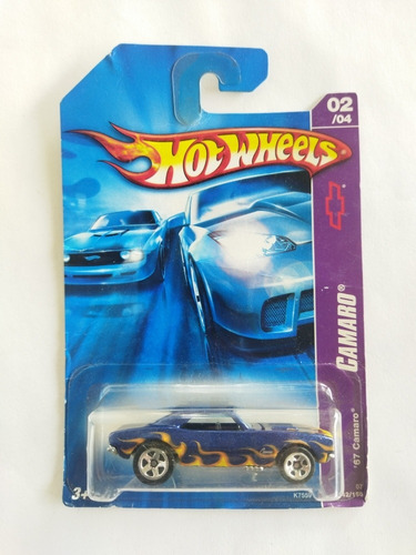 Hot Wheels 67 Camaro Azul Flamas 2006 Car Juguete