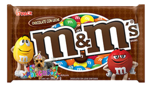 M&ms Chocolates Con Leche Confitados 4 Pack De 6 Piezas