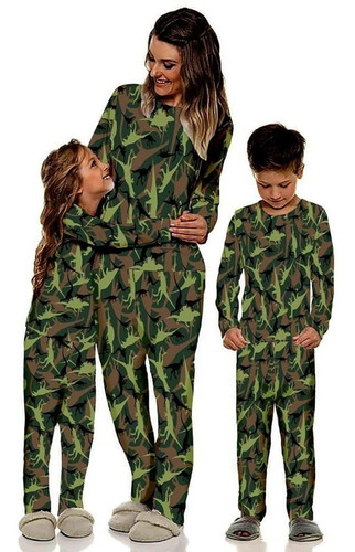 Pijama  Tal Mãe Tal Filhos Dinossauros 3pçs