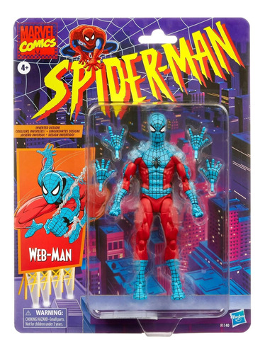 Boneco Marvel Legends Homem Aranha Vintage Web Man F1140