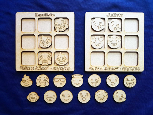 80 Tateti Fibrofacil Emojis Juego Infantil Souvenirs 15x15cm