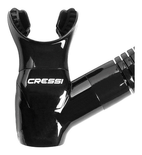 Snorkel Cressi Supernova Dry Buceo Y Apnea Negro