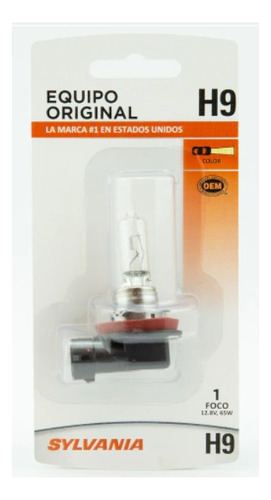 Foco Sylvania Basic H9 Blanco 12.8v 65w Halogeno