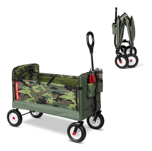 Radio Flyer 3 En 1 Ez Plegable Wagon Ride On, Camuflaje, Ver