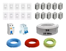 Comprar Kit De Electricidad Domiciliaria Cables Disyuntor Y Termica