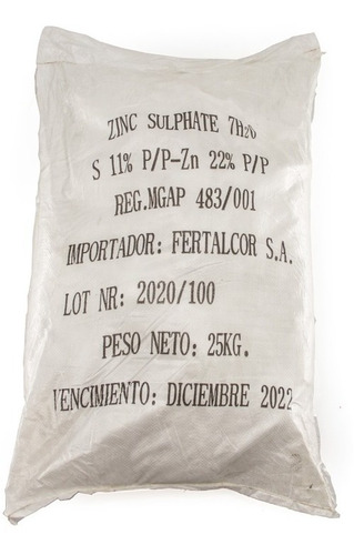 Sultato De Zinc Fertalcorx25kg.r.483/001