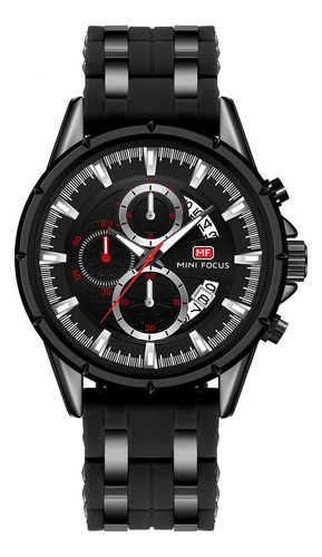 Mini Focus Reloj Luminoso Cronógrafo De Lujo Para Hombre Color del bisel Negro