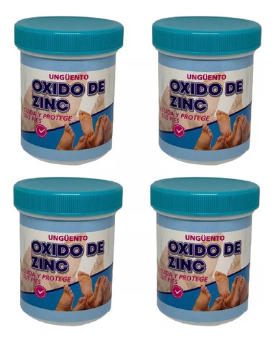 Oxido De Zinc Ungüento Frotación Para Pies 4 Unidades