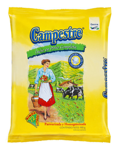 Leche Polvo Campestre 900gr 0703 Ml.