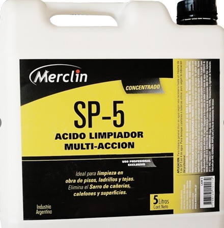 Imagen 1 de 3 de Acido Sp 5 -  Regula Ph. Apto Piscinas. Merclin. 5 Litros