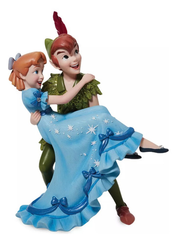 Disney Parks Estatua De Peter Pan Y Wendy De Enesco Unica!!