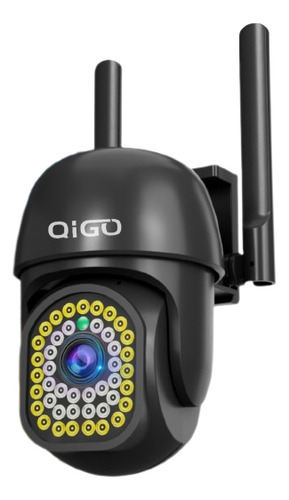 Cámara de seguridad  Qigo QS43 Smart Home con resolución de 3MP visión nocturna incluida negra