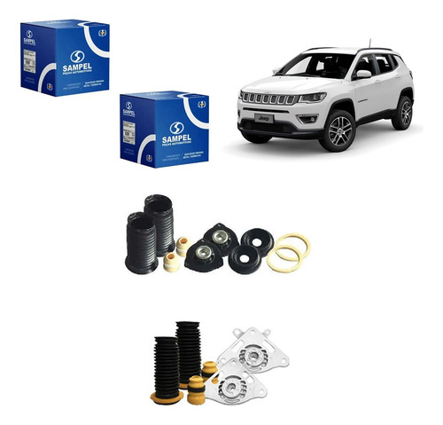 4 Amortecedores Cofap + Kits Sampel Compass 2.0 4x4 At9 17/