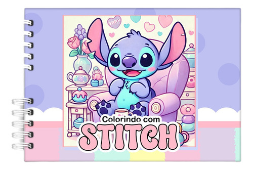 Bobbie Goods Livro De Colorir Stitch Com 50 Folhas