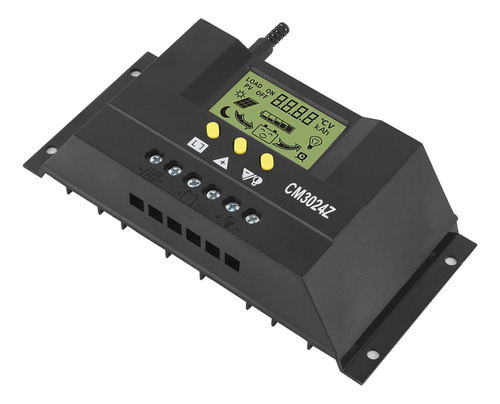 Controlador De Carga Solar 30a, 12v, 24v, Regulador Pwm Lcd