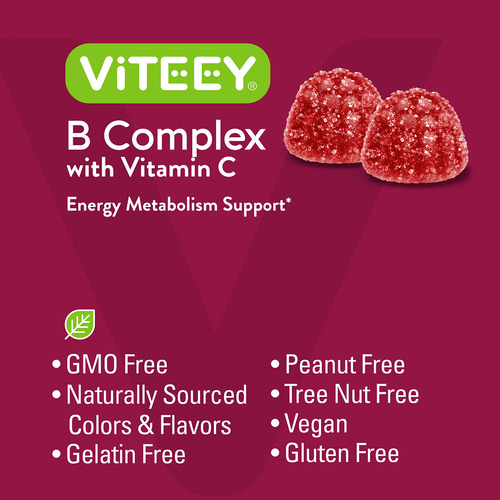 Viteey Gomitas Complejo B 60 Uds Sabor Fresa Veganas