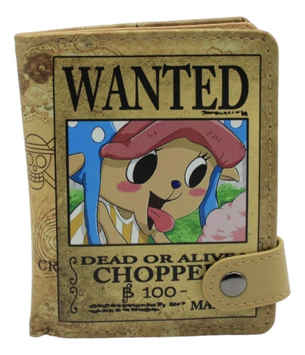 Cartera Wanted Chopper - Anime One Piece - Broche 