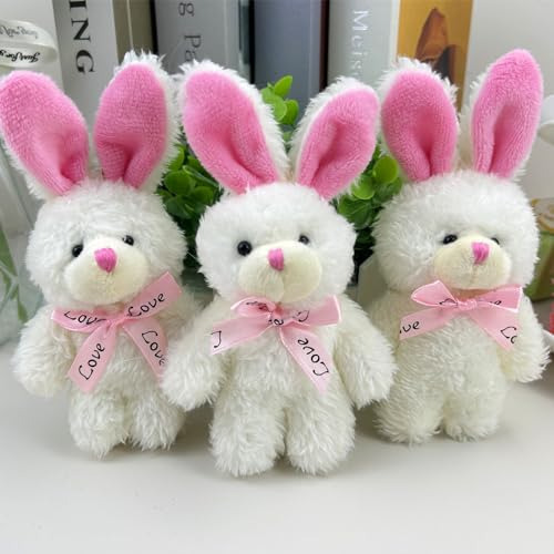 12 Pcs Conejo Peluche Pequeño Blanco, 5 Pulgadas Lindos Min