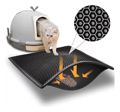 Tapete Para Arenero De Gato Xl 2 Capa Rascador Atrapa Arena