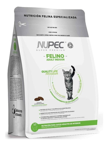 Croquetas Nupec Felino Indoor Para Gato Adulto 1.5 Kg