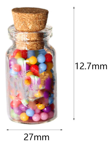 Frascos De Vidrio En Miniatura Para Casa De Macarrón