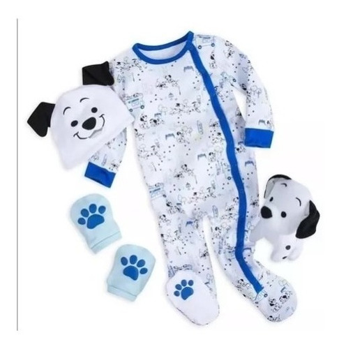 Conjunto Set De 0-3 Meses Dalmata Disney 4 Piezas