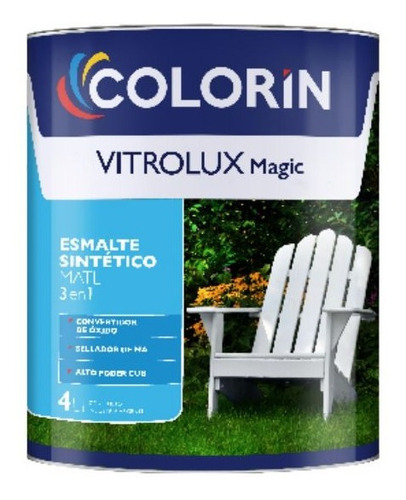 Esmalte Colorin Vitrolux Magic Blanco Mate 450 Ml - Alfa Pin